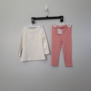 Starting Out Long-Sleeve Top and Bottom Set  for Girls  18M